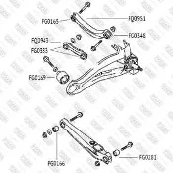 сайлентблок рычага!\ Mitsubishi Lancer 00> FG0165 FIXAR