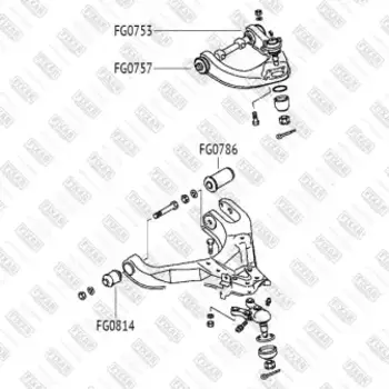 сайлентблок рычага нижн. зад.!\ Mitsubishi L200/Pajero/Pajero Sport 90>, Hyundai Terracan 01>