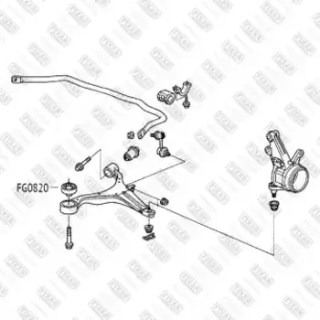 сайлентблок рычага нижнего передний!\ Honda Civic 06> FG0820 FIXAR