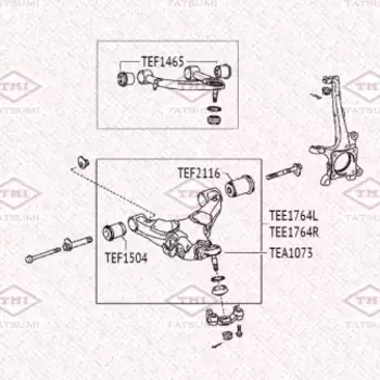 сайлентблок рычага нижнего передний!\ Toyota Land Cruiser 07>, Lexus LX 07> TEF1504 TATSUMI