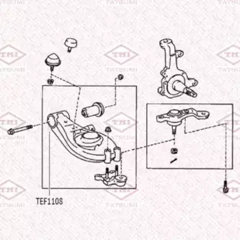 сайлентблок рычага нижнего!\ Toyota 4Runner/Land Cruiser/Hilux Surf 95>