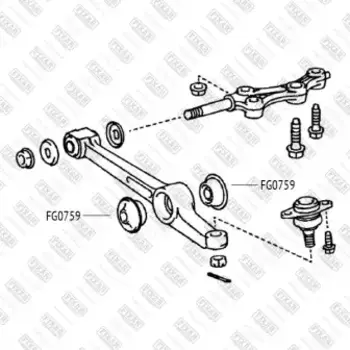 сайлентблок рычага нижнего!\ Toyota Camry 91> FG0759 FIXAR
