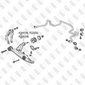 сайлентблок рычага нижнего задний!\ Honda Civic/CR-V 95> FG0806 FIXAR