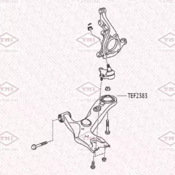 сайлентблок рычага нижнего задний!\ Toyota Corolla 06> TEF2383 TATSUMI