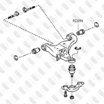 сайлентблок рычага нижнего задний!\ Toyota Land Cruiser KDJ120/5 02> FG1094 FIXAR