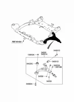 сайлентблок рычага пер.!\ Hyundai i30 1.6 07> 545842H000 MOBIS