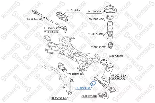 сайлентблок рычага передн.!\ Hyundai iX35 2WD 10>