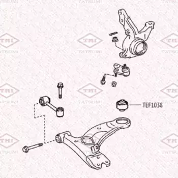 сайлентблок рычага переднего задний! (круглая втулка)\ Toyota Carina/Caldina 92> TEF1038 TATSUMI