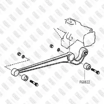 сайлентблок рычага продольного передний!\ Toyota Land Cruiser J80 90-98 FG0822 FIXAR
