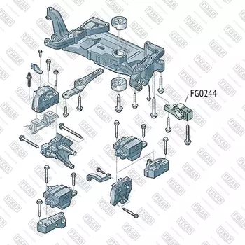 сайлентблок рычага!\ VW Passat 05> FG0244 FIXAR