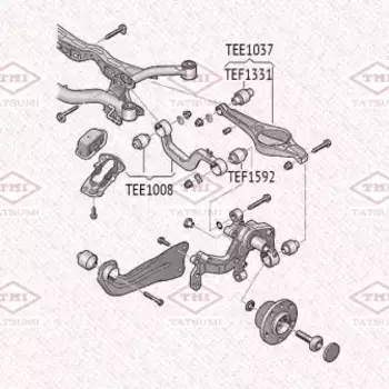 сайлентблок рычага верхн.зад. наружн.d14!\ Audi A3 all 03>, Seat Alte TEF1592 TATSUMI