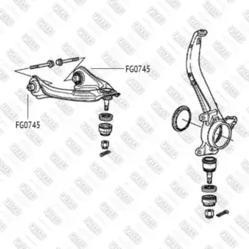 сайлентблок рычага верхнего!\ Honda Accord 03>