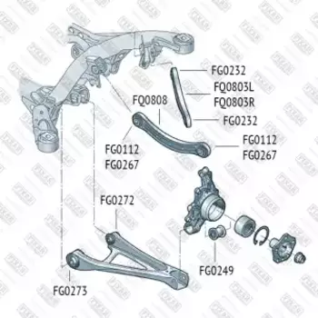 сайлентблок рычага зад.подв. верх.!\Audi Q7 3.0TDi-6.0TDi 06>, VW Touareg 3.2-5.0TDi 03>