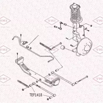 сайлентблок рычага зад.подвески попер.зад.!\ Hyundai Coupe/Matrix 01>/Tucson/Sportage 04>