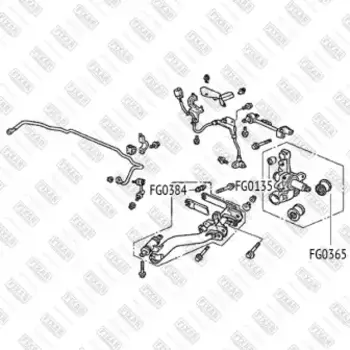 сайлентблок рычага заднего !\ Honda Civic 00> FG0384 FIXAR