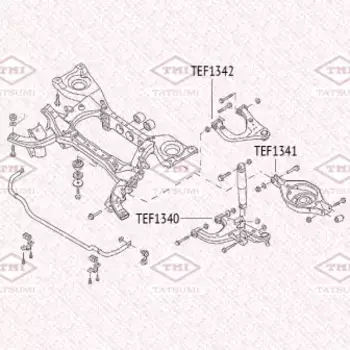сайлентблок рычага заднего!\ Nissan Pathfinder 05> TEF1341 TATSUMI