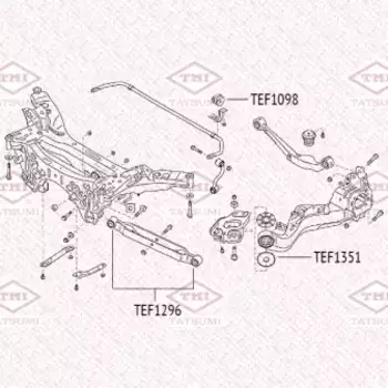 сайлентблок рычага заднего продольного!\ Nissan X-Trail 07> TEF1351 TATSUMI
