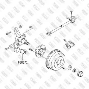 сайлентблок рычага заднего продольного задний!\ Hyundai Tucson 04> FG0271 FIXAR