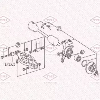 сайлентблок рычага заднего внутренний!\ MB S203/CL203/S202/C124/W124/W210/R170 all 92> TEF1325 TATSUMI