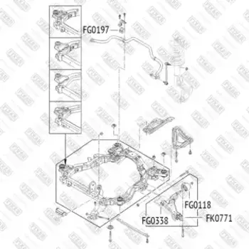 сайлентблок рычага задний!\ Chevrolet Captiva 07> FG0118 FIXAR