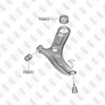 сайлентблок рычага задний!\ Hyundai Creta 16> FG0653 FIXAR