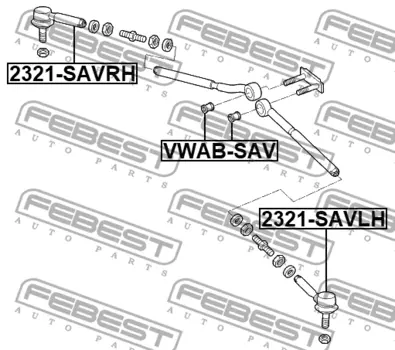 сайлентблок тяги рулевой!\ VW VWAB-SAV FEBEST