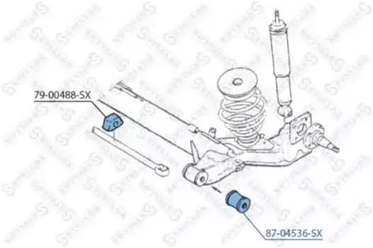 сайлентблок зад. балки!\ Opel Corsa all 82-00 87-04536-SX STELLOX