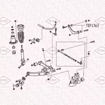 сайлентблок задн. верхнего поперечного рычага!\ TOYOTA Avensis >08 TEF1363 TATSUMI