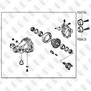 сайлентблок заднего дифференциала левый !\ Toyota Altezza/Cresta/ Verossa 92>,Lexus GS/IS 05>
