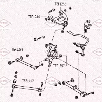 сайлентблок заднего поперечного рычага !\ Toyota Chaser/Cresta/Mark II 92> TEF1298 TATSUMI