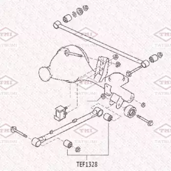 сайлентблок заднего продольного рычага !\ Nissan Pathfinder >03 TEF1328 TATSUMI