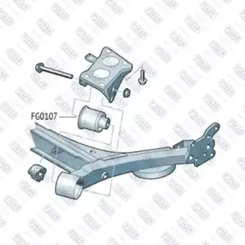 сайлентблок задней балки!\ Audi A3 96> FG0107 FIXAR