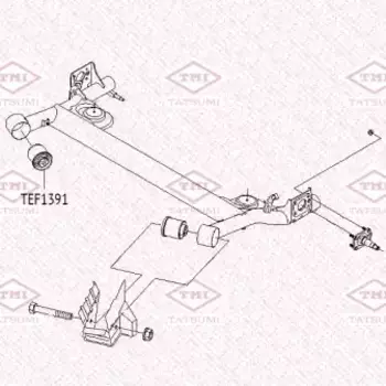 сайлентблок задней балки!\ CHEVROLET Aveo >08 TEF1391 TATSUMI