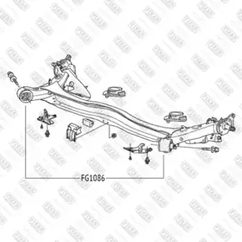 сайлентблок задней балки !\ Honda Civic/Insight/Jazz 05> FG1086 FIXAR
