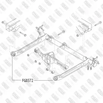 сайлентблок задней балки!\ Nissan Almera 00>