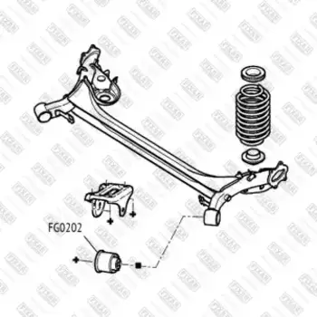 сайлентблок задней балки!\ PSA 307 02> FG0202 FIXAR