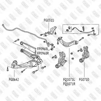 сайлентблок задней цапфы !\ Honda Civic/Stream 05>