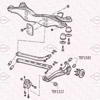 сайлентблок задней цапфы!\ OPEL Vectra 96> TEF1585 TATSUMI