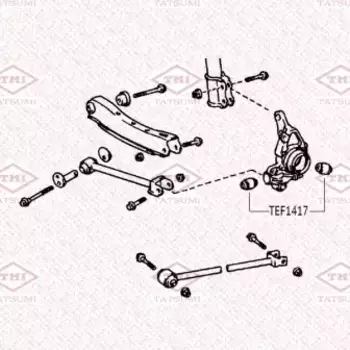 сайлентблок задней цапфы!\ Toyota Camry/Caldina/Celica/Supra/Vista 86> TEF1417 TATSUMI