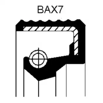 сальник КПП !каучук BAX7 22x35x7\MAN 01034676B CORTECO