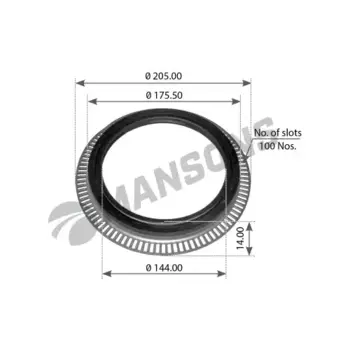 сальник ступицы! D144xD175/D205x14 Z=100Nos \MB GR180 MANSONS