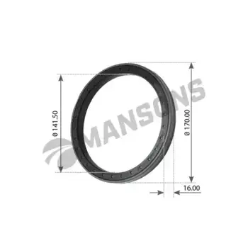 сальник ступицы !задн.внутренний 142x170x16 KASSETTE \Scania 100.580 MANSONS