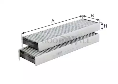 Салонный фильтр GOODWILL AG 296 2K CFC PEUGEOT 3008/5008 all 09>