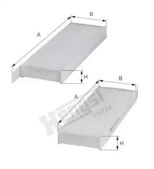 Салонный фильтр HENGST E2977LI-2 CITROEN Berlingo/C4 Picasso, PEUGEOT Partner 1.6HDi 07>