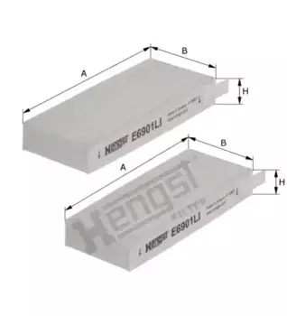 Салонный фильтр HENGST E6901LI-2