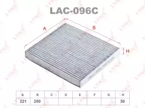 Салонный фильтр LYNXAUTO LAC-096C HYUNDAI Sonata/Santa Fe, KIA Magentis 2.0-3.3 05>