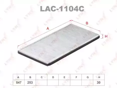 Салонный фильтр LYNXAUTO LAC-1104C BMW X5(E53) 00>, LANDROWER Range Rover 02>