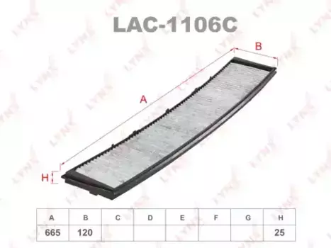 Салонный фильтр LYNXAUTO LAC-1106C BMW 3 E46/X3 98>