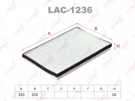 Салонный фильтр LYNXAUTO LAC-1236 MB Sprinter 06>