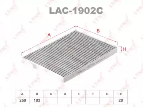 Салонный фильтр LYNXAUTO LAC-1902C RENAULT Koleos 08>